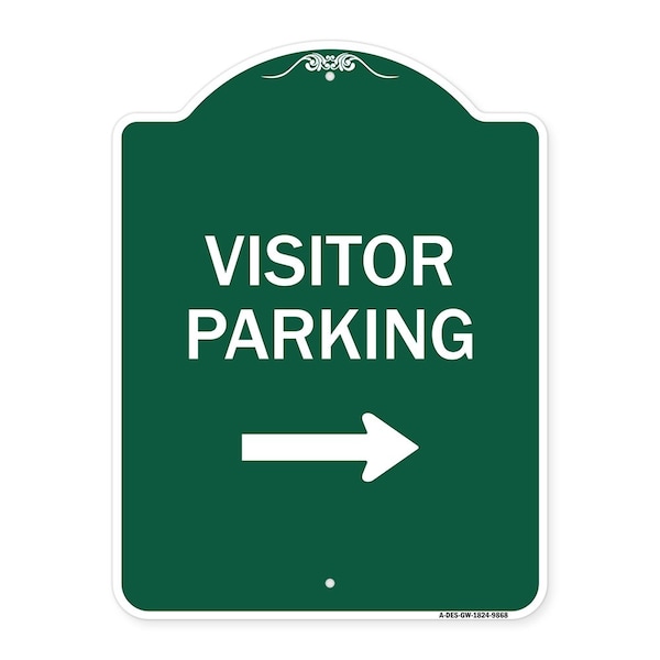 Signmission Visitor-parking Right Heavy-Gauge Aluminum Architectural Sign, 24" x 18", GW-1824-9868 A-DES-GW-1824-9868 - main